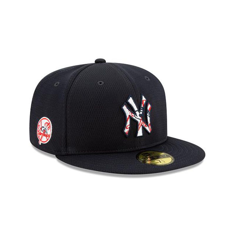 MLB New York Yankees 2021 Spring Training 59Fifty Fitted (EBC8871) - Blue New Era Caps